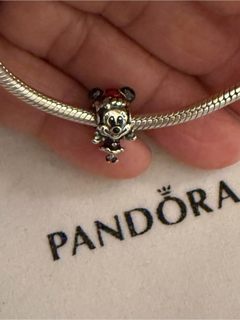 Pandora Silver and Red Mickey Mouse Charm